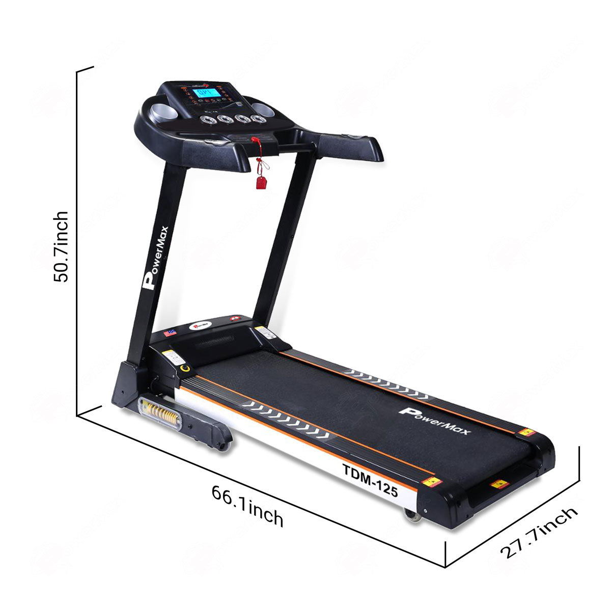 Tdm-125 Semi-auto Lubricating Treadmill With Android & Ios App Application: Cardio