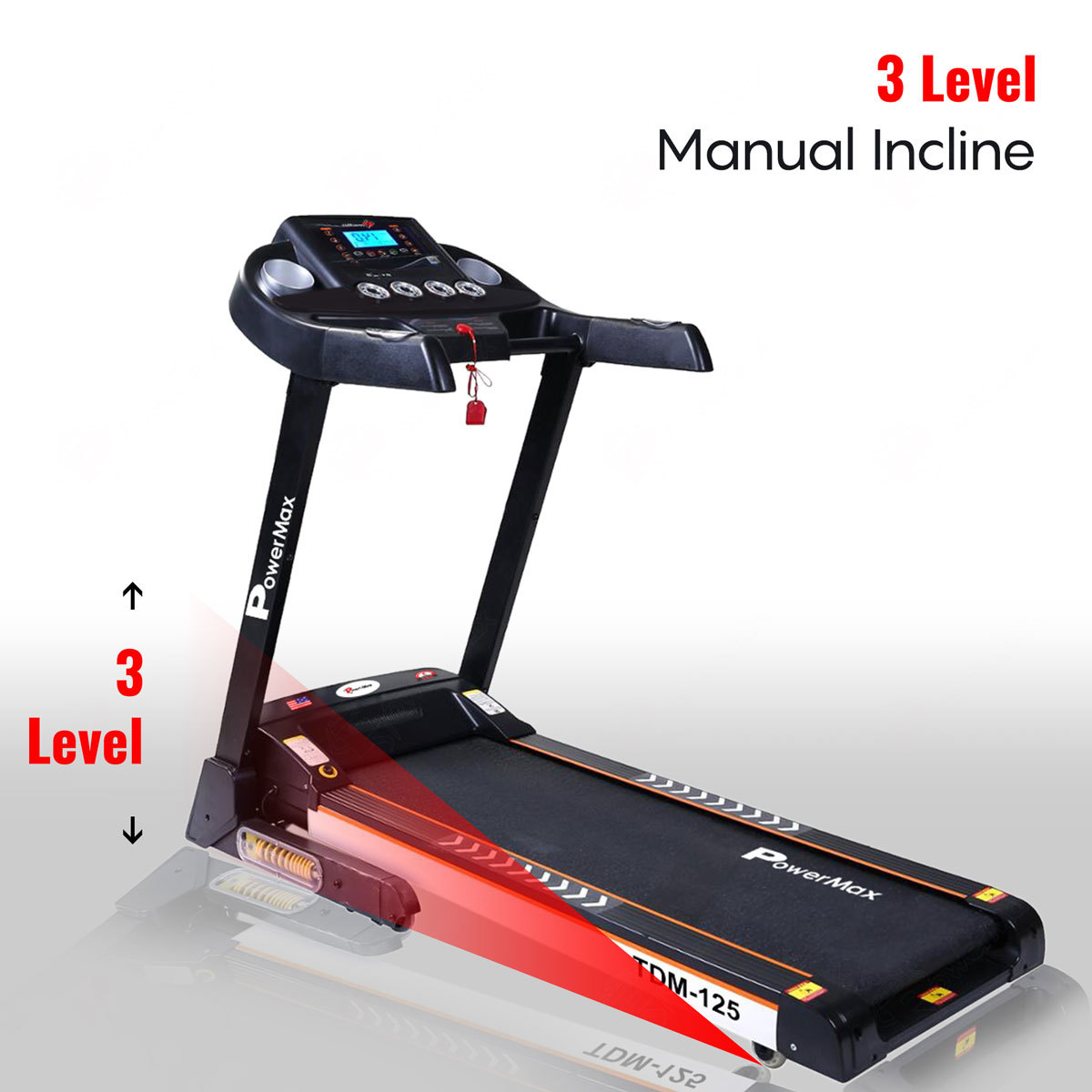 Tdm-125 Semi-auto Lubricating Treadmill With Android & Ios App Application: Cardio