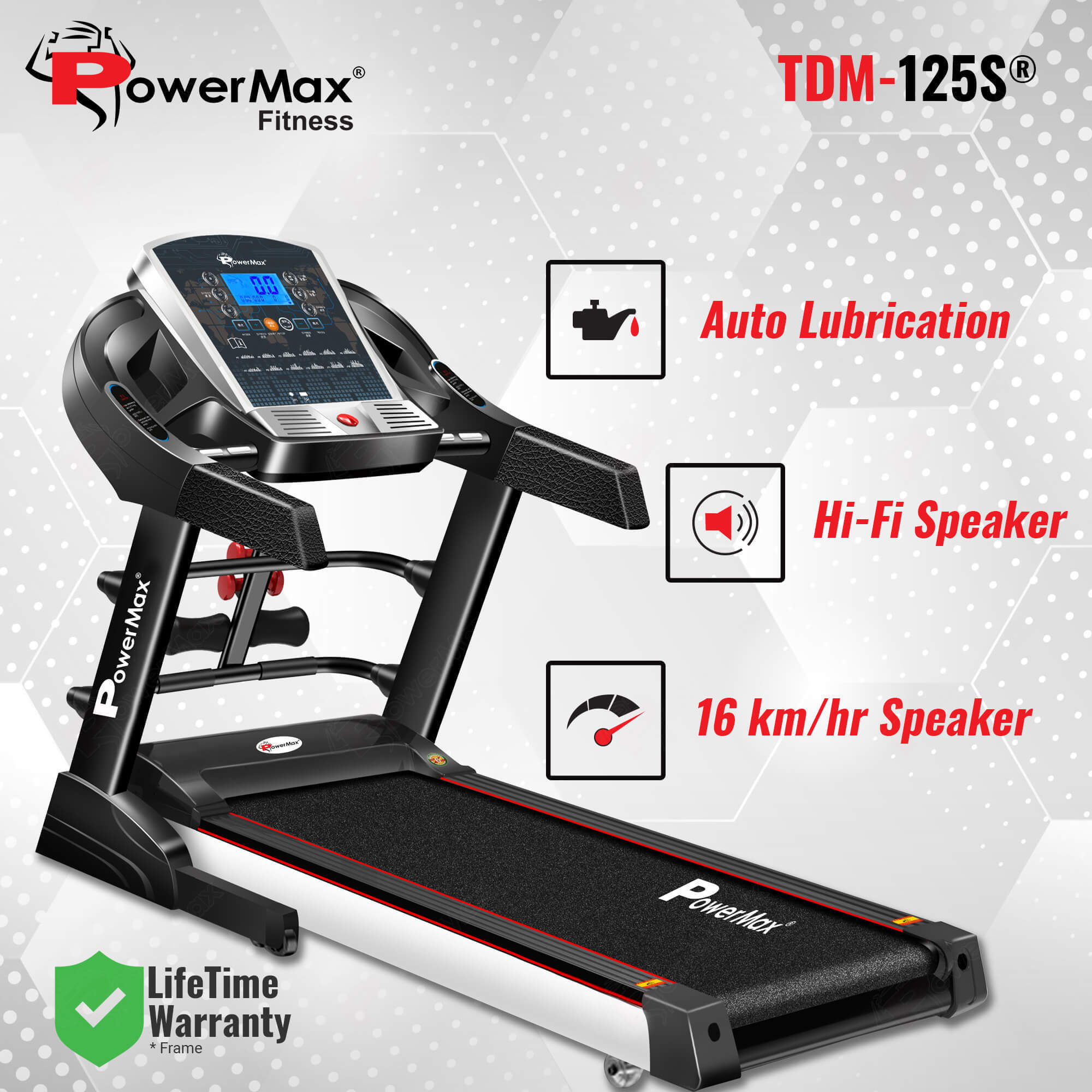 Tdm-125s Multi-function Treadmill With Smart Run Function Application: Cardio