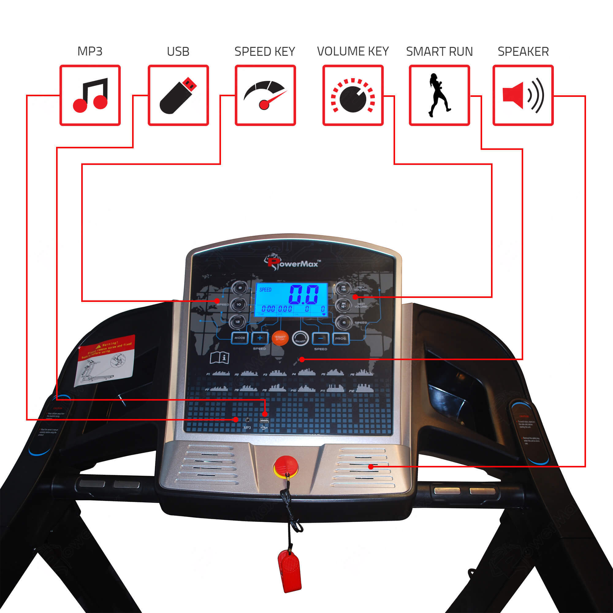 Tdm-125s Multi-function Treadmill With Smart Run Function Application: Cardio