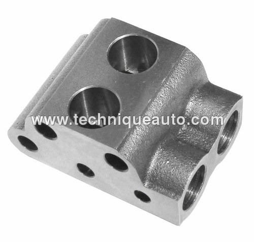 Valve Chamber Body - Iron Material, Polished Surface, Silver Color | Compatible with Massey Fergusson, Ford, Ursus, and Zetor Tractors