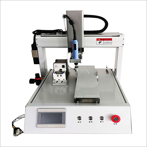 Automatic Screw Locking Machine - 570x370x700 mm, Silver | High Efficiency, Double Y Platforms Design, Automatic Feeding, Continuous Operation, Suitable for M1-M10 Screws, Equipped with Manipulator, Enhanced QC Detection Functions