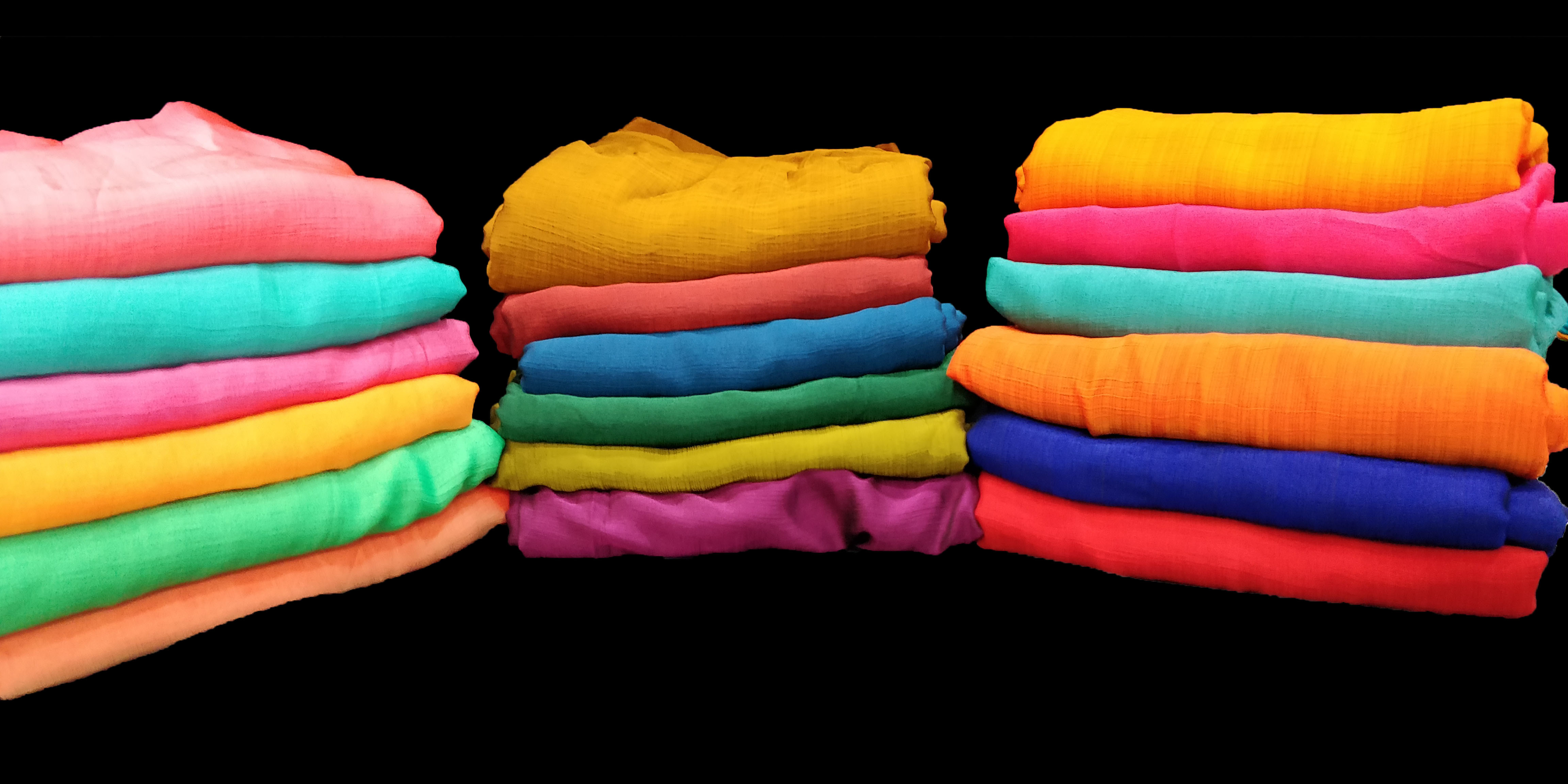 Plain Sahi Chiffon Fabric - Poly Chiffon, 44 Inch Width, Various Colors, Light Weight, Plain Texture, Custom Length Available | Perfect For Garments