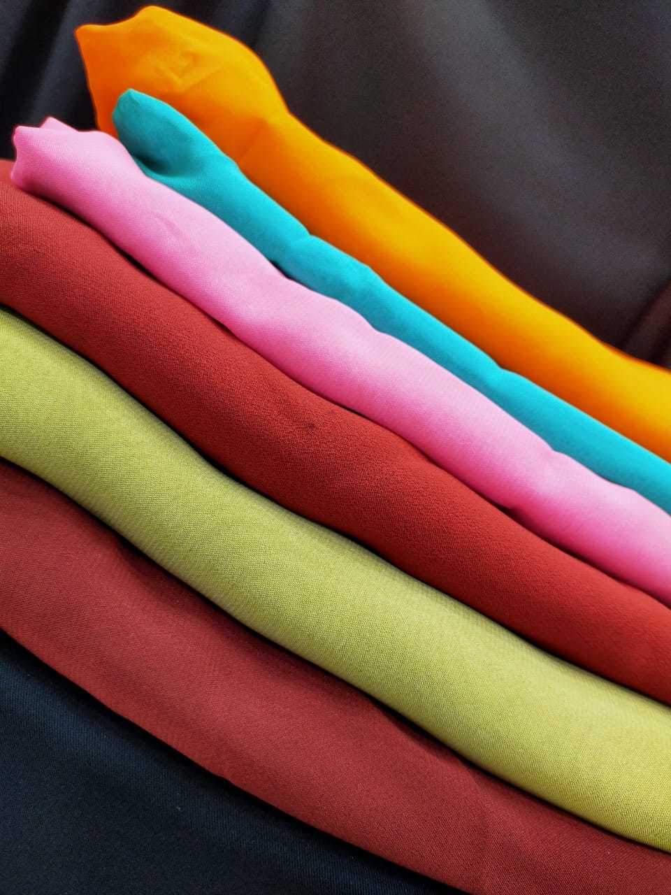 Rangoli Material - Rangoli Fabric For Dresses & Sarees, 43-44 Inches Width, Light In Weight, Dyed Texture, Available In Different Colors - Plain Pattern