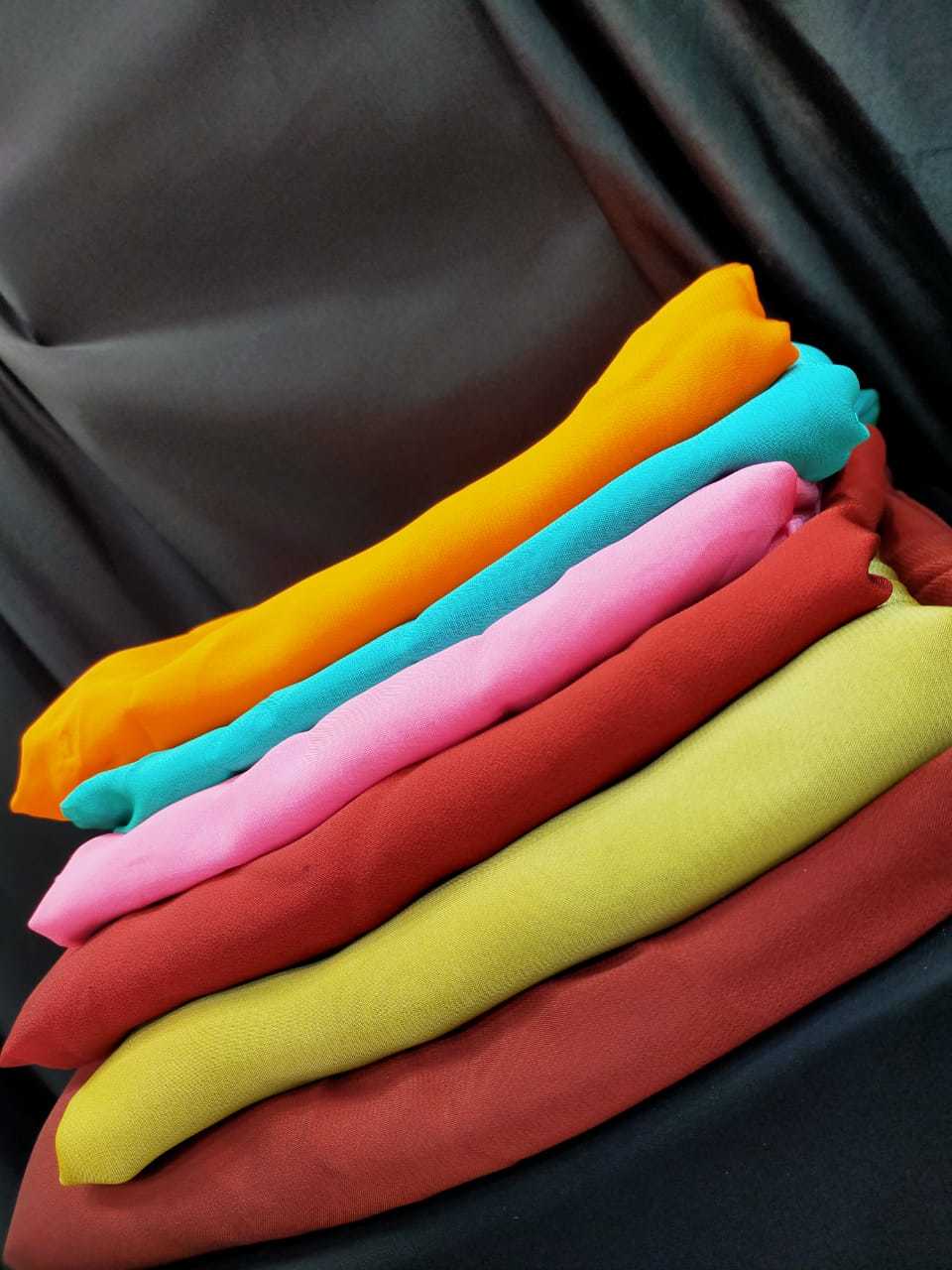 Rangoli Fabric - Rangoli, 43-44 Inch Width, Available In Various Colors | Lightweight, Washable, Plain Dyed Texture For Dresses And Sarees