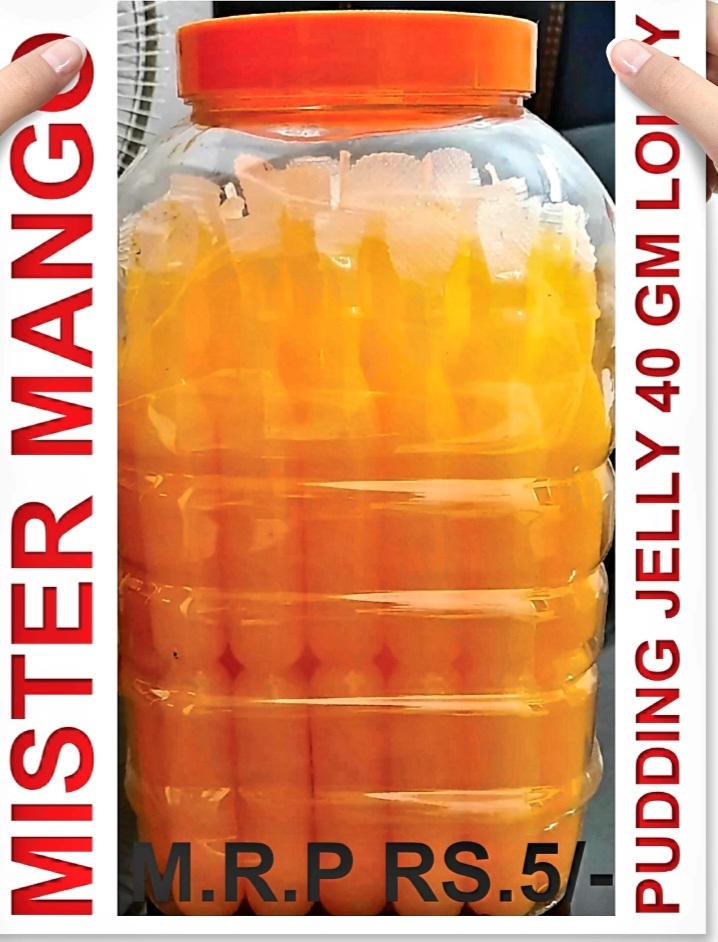Mister Mango Pudding Jelly - 50 Gm Pack Of 28 Cubes In 15 Jars | 0% Fat, Eggless, 18 Months Shelf Life, Mango Flavor
