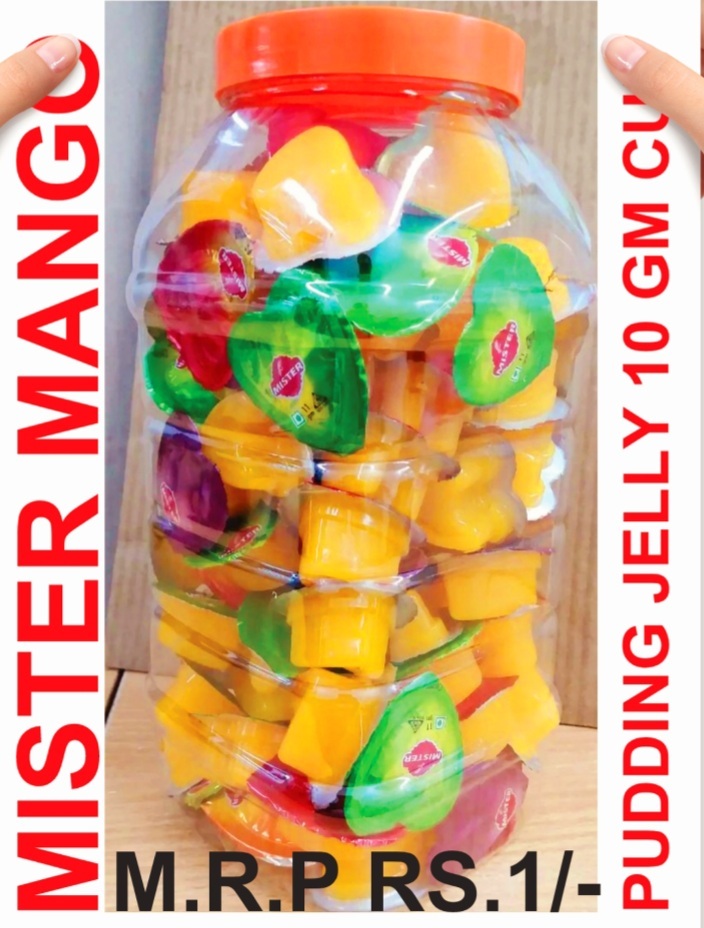 Mister Mango Pudding Jelly - 50 Gm Pack Of 28 Cubes In 15 Jars | 0% Fat, Eggless, 18 Months Shelf Life, Mango Flavor