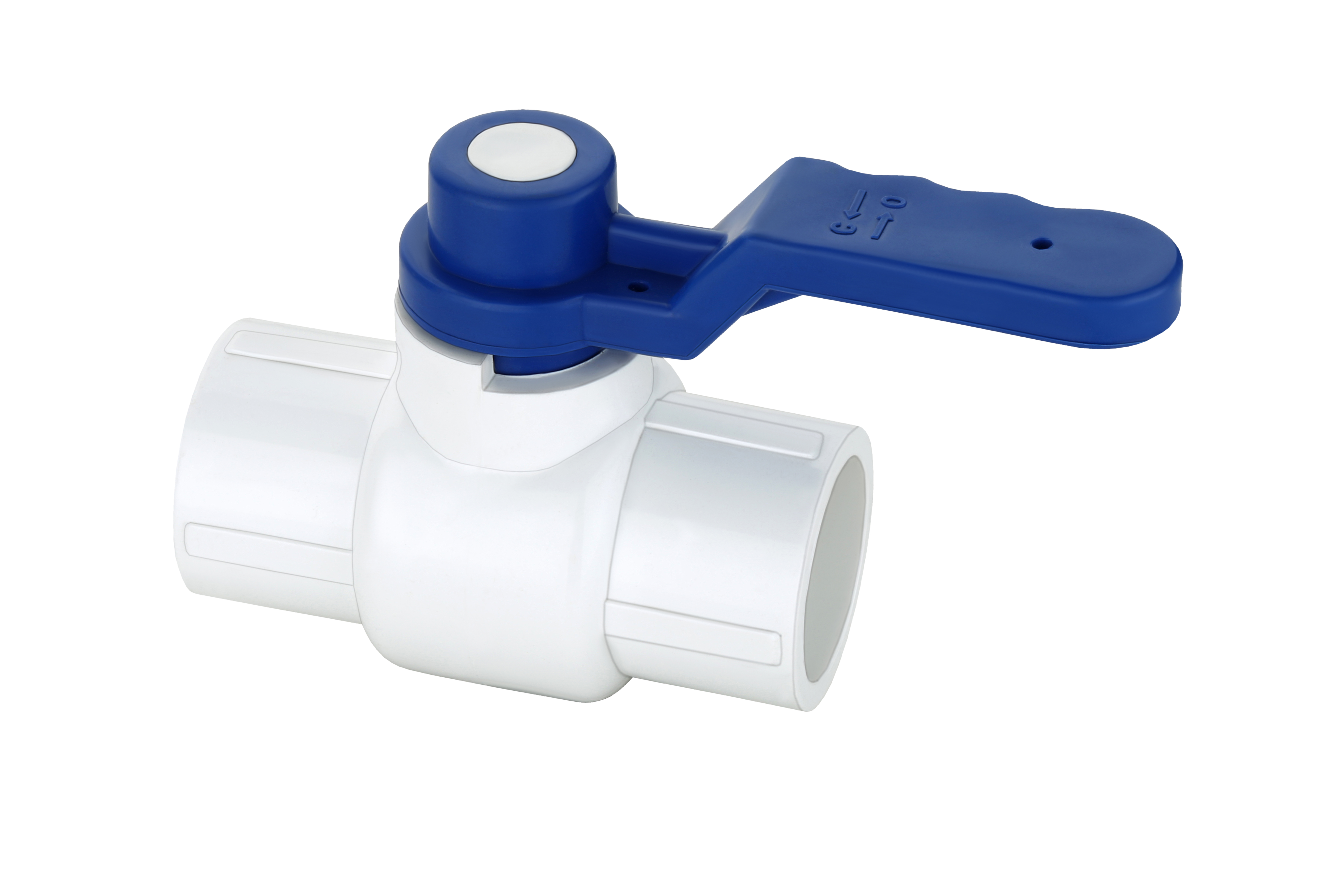 Winmax Upvc Long Handle Ball Valve - Size 1/2, 3/4.1 | Blue And White, Ultraviolet Resistant, High Pressure, Manual Operation
