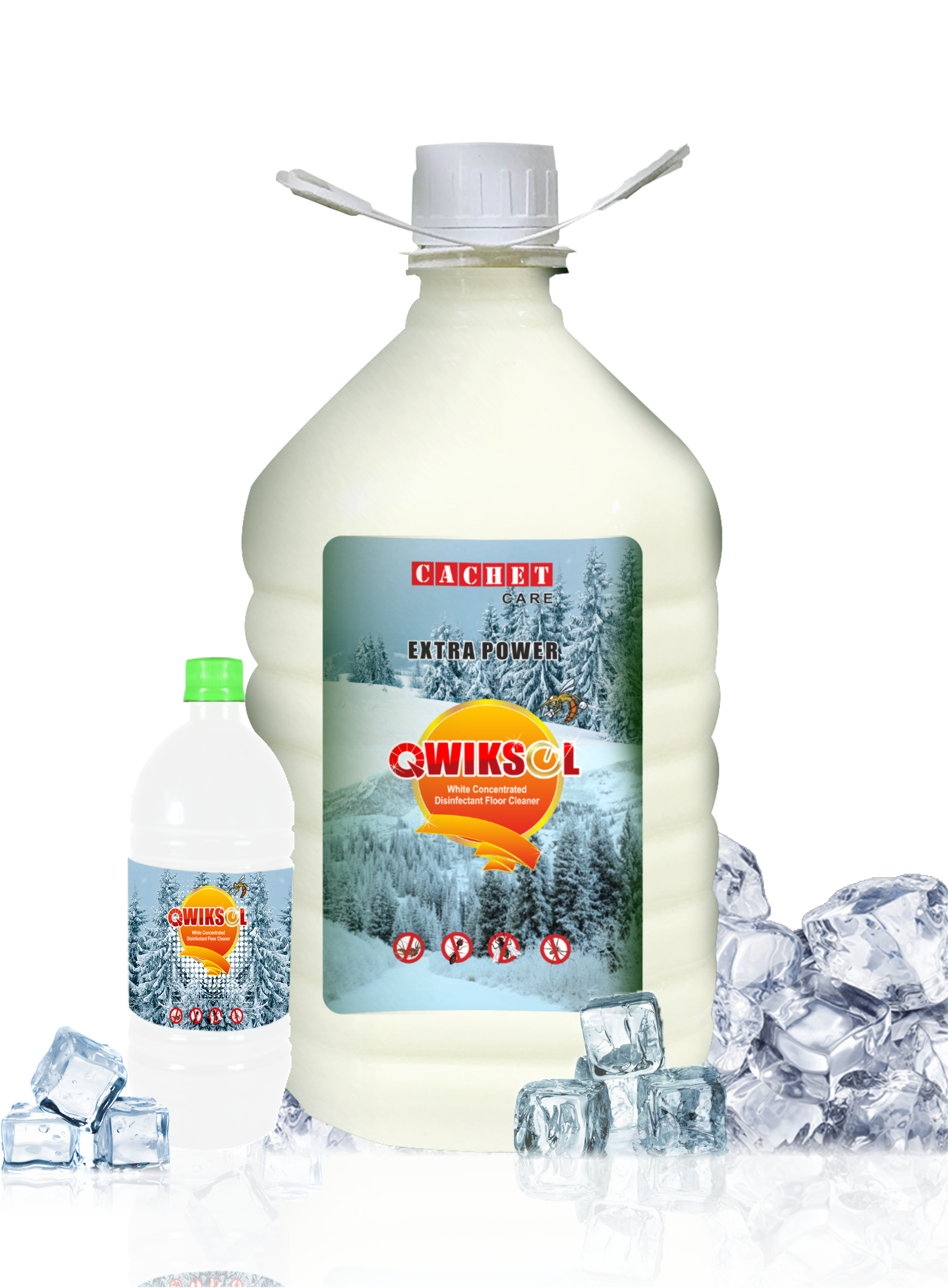Phenyl- Qwiksol White Disinfectant Floor Cleaner Concentrate - Liquid Disinfectant Cleaner, Milky White Color, Natural Pine Fragrance | Cleans, Deodorizes, Insect Repellent, Kills 99.99% Germs