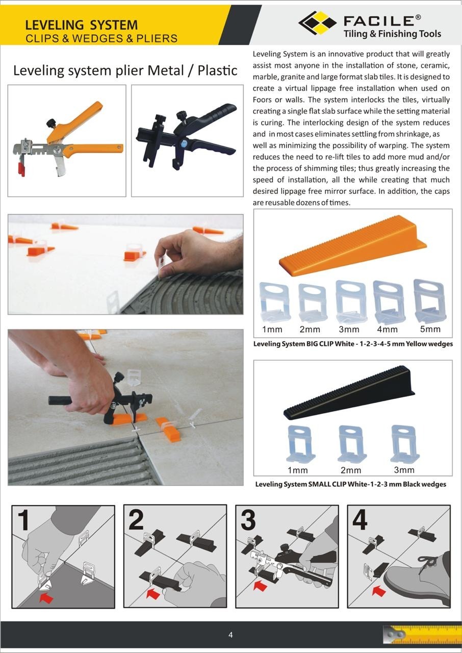 Yellow Tile Leveling System Big Wedges