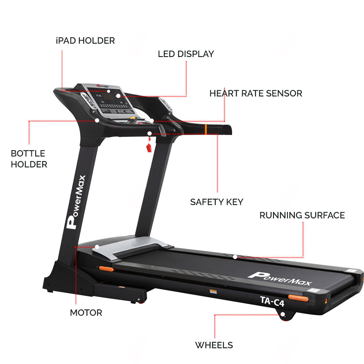 Ta-c4 Premium Commercial Ac Motorized Treadmill Application: Cardio