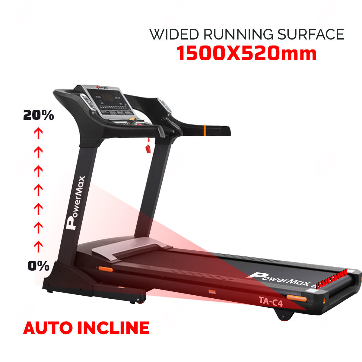 Ta-c4 Premium Commercial Ac Motorized Treadmill Application: Cardio