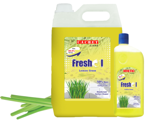 Floor Cleaner Freshol Lemon Grass - Liquid Disinfectant Floor Cleaner, 24 Months Shelf Life, Lemon Fragrance | All-Purpose Cleaner, Kills 99.99% Germs, Tough Stain Removal, Soft on Hands, Safe for Various Surfaces