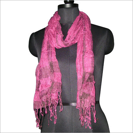 गुलाबी रेयॉन दुपट्टा
