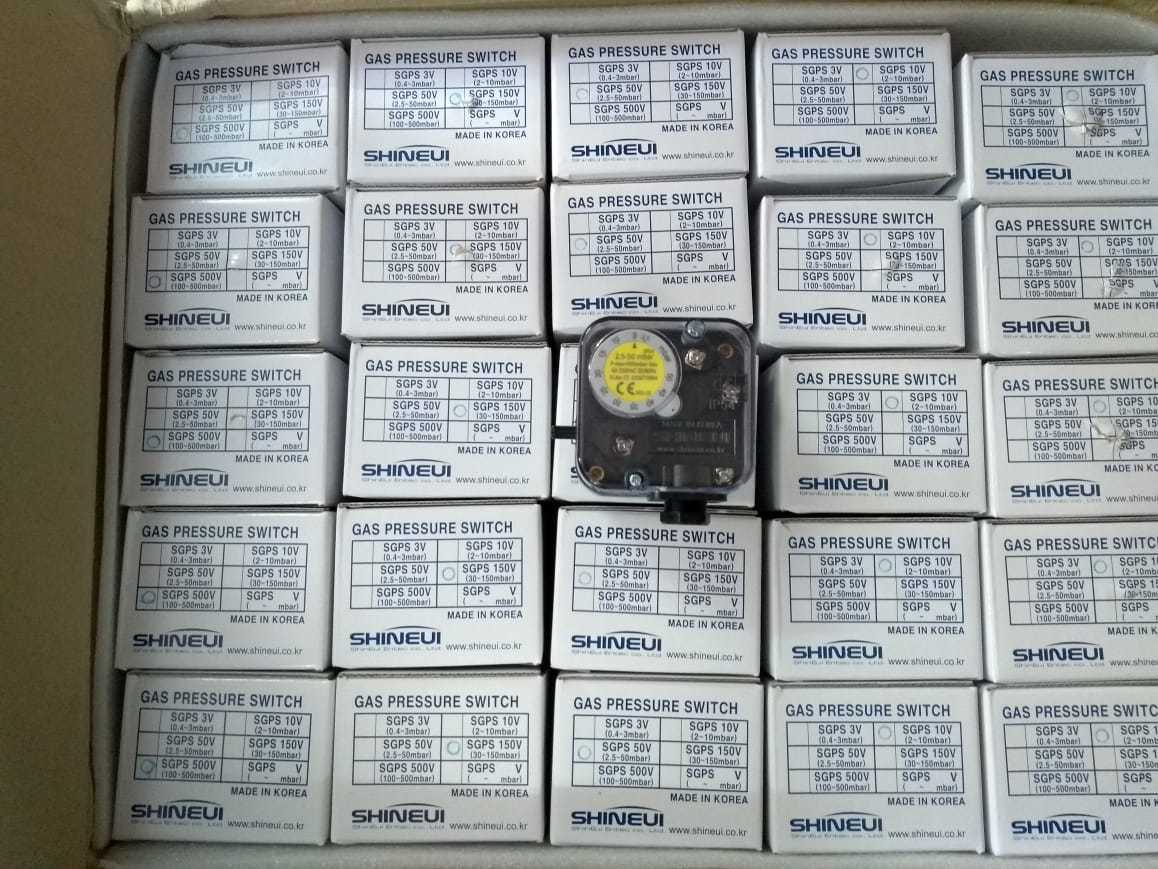 Air Pressure Switch Saps 50v - Pressure Range 2.5-50 Mbar | Max Voltage 250v, Ip 54 Protection Class