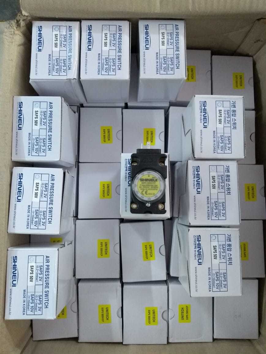 Gas Pressure Switch - Sgps 500v/cp 100-500 Mbar Range Ip 54 Protection Class Max Voltage 250v Max Current 250v