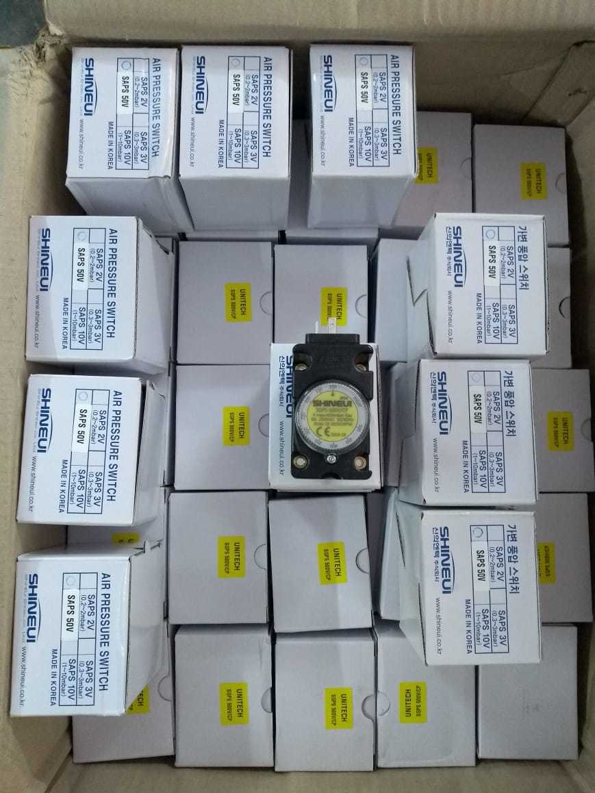 Gas Pressure Switch - Sgps 500v/cp 100-500 Mbar Range Ip 54 Protection Class Max Voltage 250v Max Current 250v