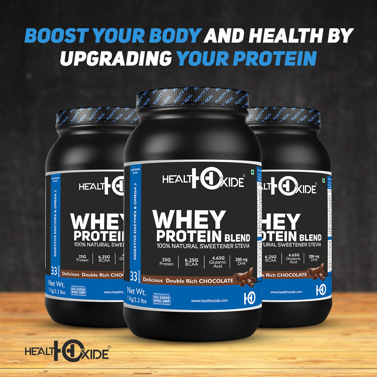 Whey Protein Powder - Finest Quality Chocolate Flavor 25g Protein Per Serving Instantised For Fast Amino Acid Uptake Naturally Occurring Bcaa And Glutamine