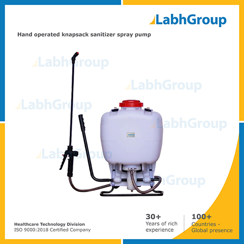 Hand Operated Knapsack Sanitizer Spray Pump - Eva Material, 16 L Tank Volume, 1100 mm Hose Size | Ergonomic Design, 24-Hour Operation, Low Maintenance