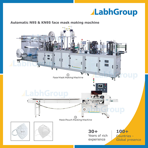 Stainless Steel Automatic Folding N95 & Kn95 Face Mask Making Machine