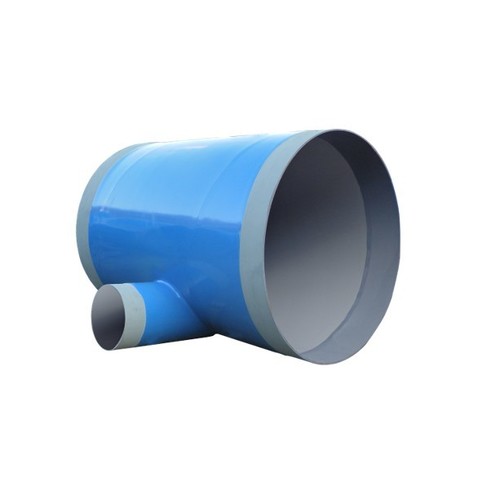 Polyethylene 3layer Coated steel fittings - Mitered Tee drain pipe