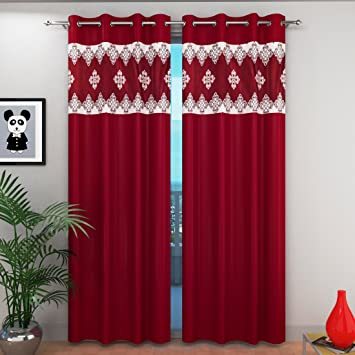 Printed Patch Curtain - Polyester, 4x7 Feet | 12 Vibrant Colors for Home and Office Decor