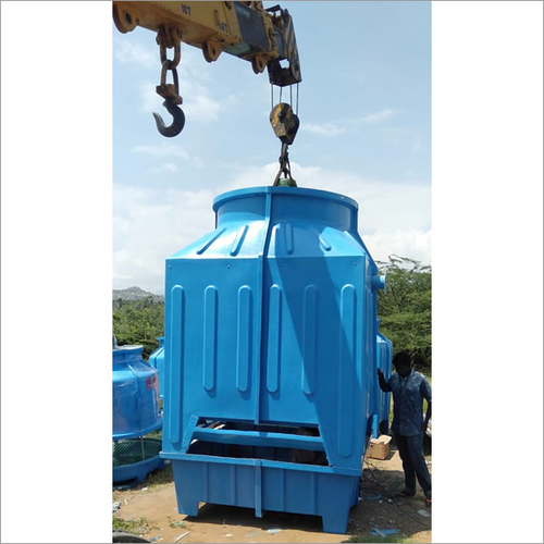 Frp Square Type Cooling Tower - New, Industrial Grade | Blue Color, Efficient Cooling Performance