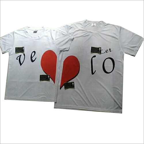 Any Color Customized Couple Printed T Shirt