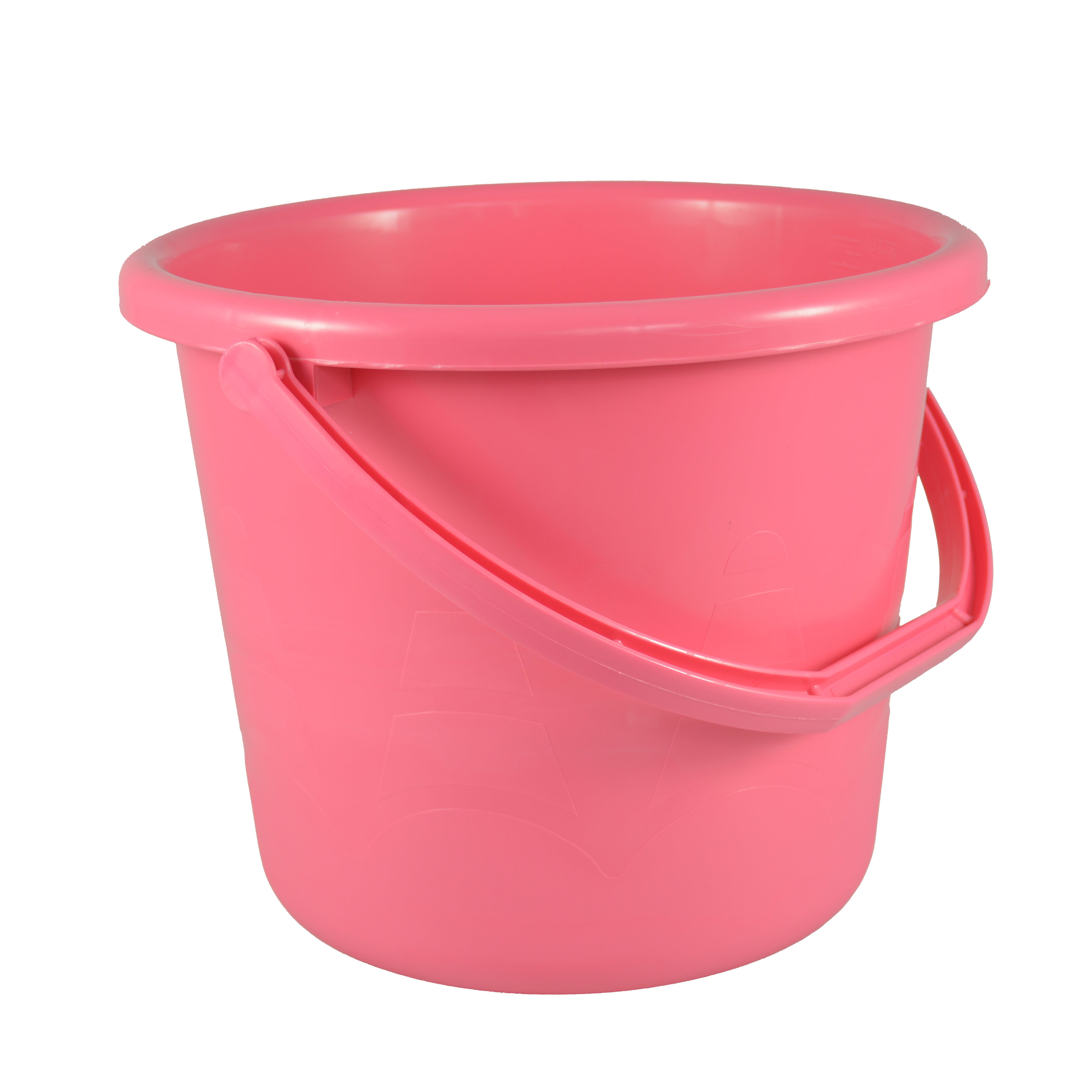 Unbreakable Plastic Bucket - 16 Ltr Capacity | Premium Virgin Food Grade Material, Elegant Pink-blue-orange Design