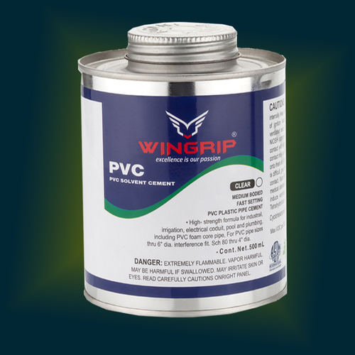 Pvc Solvent Cement - Clear Liquid, 0.95 g/cm³ Density, Strong Solvent Odour | Brush Application for Joining PVC Pipes & Fittings, 12-Month Shelf Life