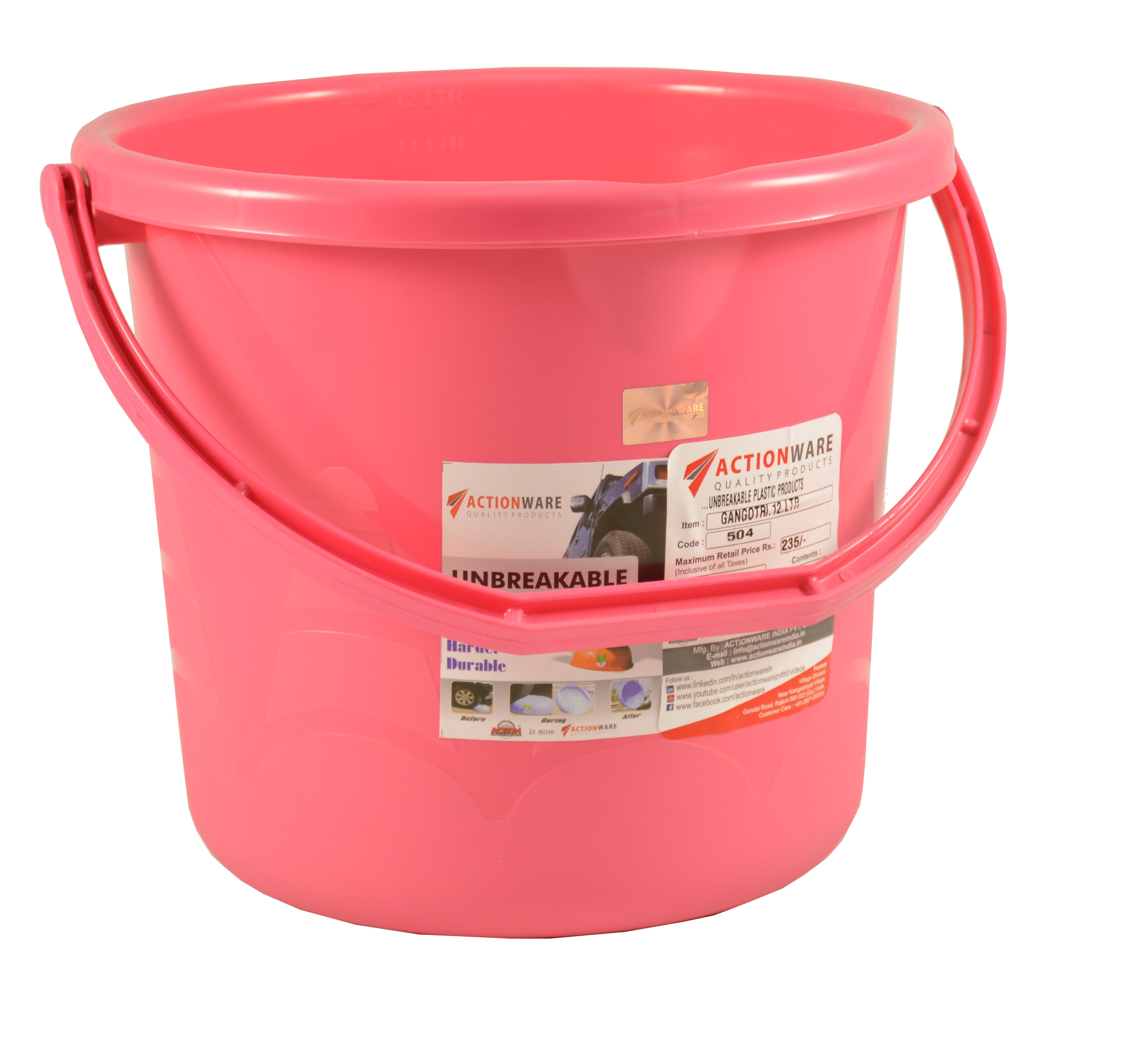 Bucket 12 Ltr Cavity Quantity: Single