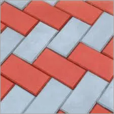 Garden Interlocking Paver Tiles - Cement Material, 60mm Thickness, Grays, Reds/Pinks, Whites | Non-Slip, Square Edge, Matt & Textured Finish