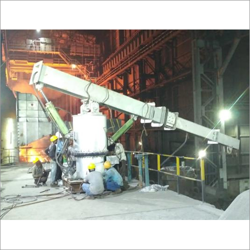 Hydraulic Arm Manipulator - Electro Hydraulic System, Telescopic Boom with Vertical Poking Probe, Yellow Finish | Enhanced Efficiency for Induction Furnace Operation