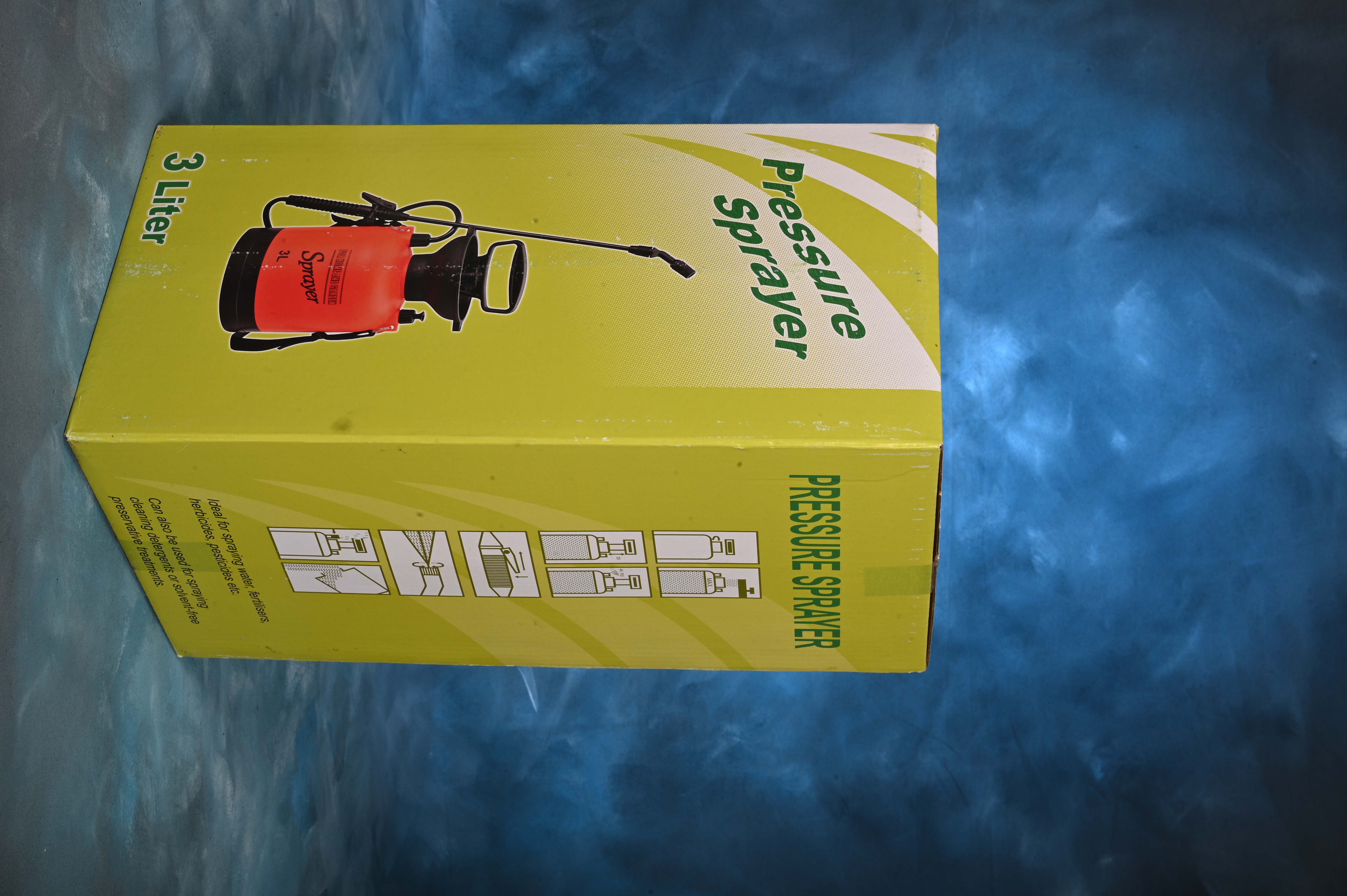 Pressure Sprayer - 3l Manual Pressure, Adjustable Nozzle, Durable Plastic, Vibrant Orange