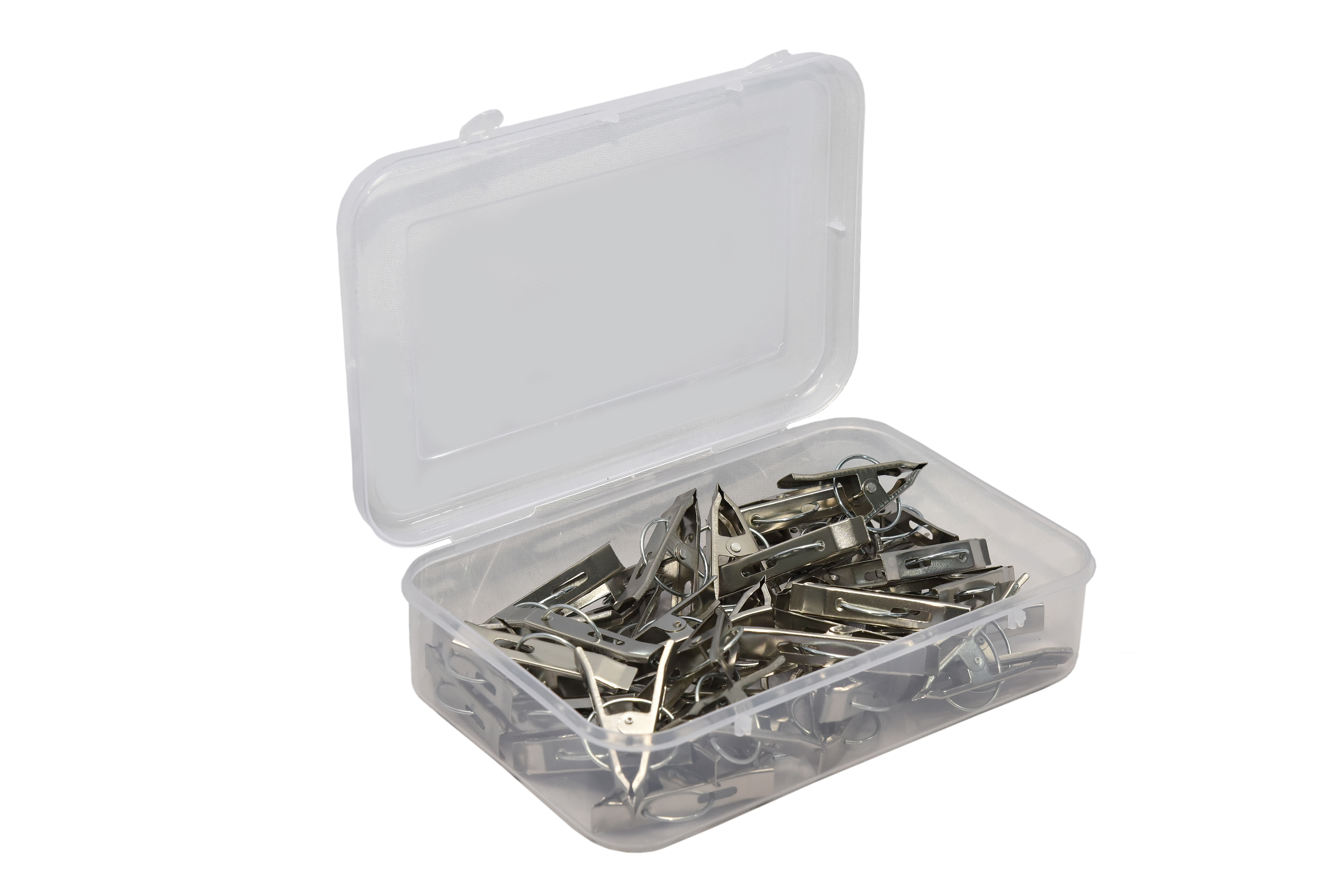 Ss Cloth Clips - Stainless Steel, 5.5cm(h) X 3cm(l) X 8mm(w), Rust Proof | Heavy Duty Cloth Drying Pins For Small Homes, Easy Grip, Includes Storage Box