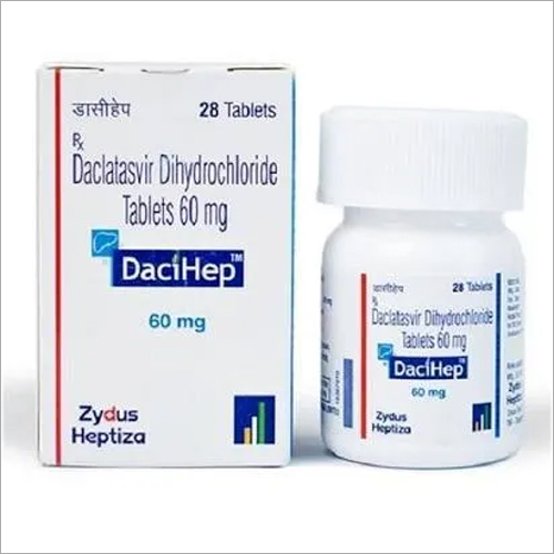 Dacihep - 60 mg Daclatasvir Dihydrochloride Tablets | White, Round, 28 Tablets, Oral Use, Hepatitis Treatment
