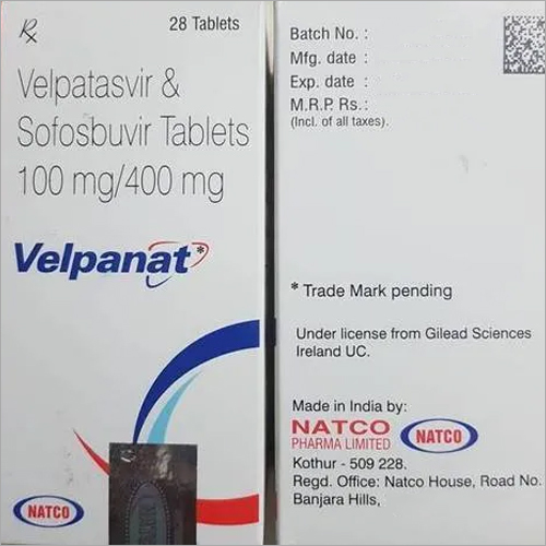 100 mg Velpatasvir and Sofosbuvir Tablets