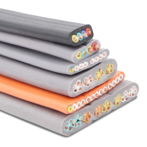 Flat Traveling Cables - Copper, 4 Solid Cores, Rated Current 440 Watt, Voltage 450 Volt | Suitable for Elevators, Outstanding Power Fluctuation Resistance