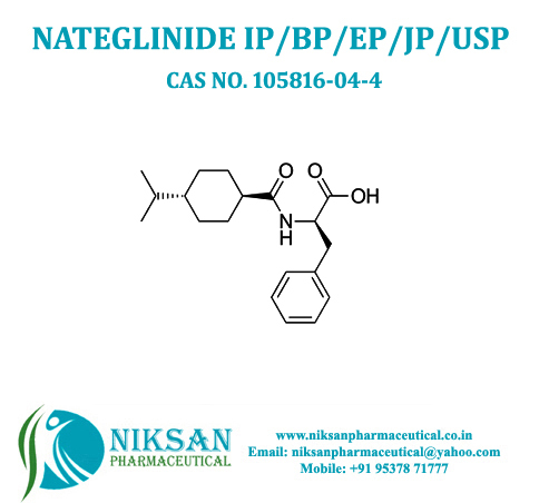 Nateglinide - Off-white To White Powder , 99% Purity For Blood Sugar Control In Diabetics