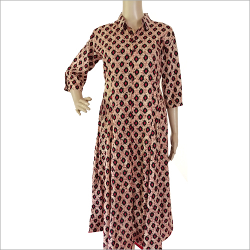 Ladies Long Kurtis - Casual Cotton Blend | Washable, Available in Sizes S, M, L, XL for Everyday Fashion