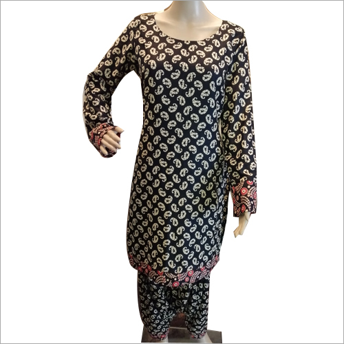 Ladies Kurtis With Pajama - Cotton Blend, Casual Fit for All Seasons | Washable Fabric, Ideal for Rainy, Spring, Summer, Winter Wear