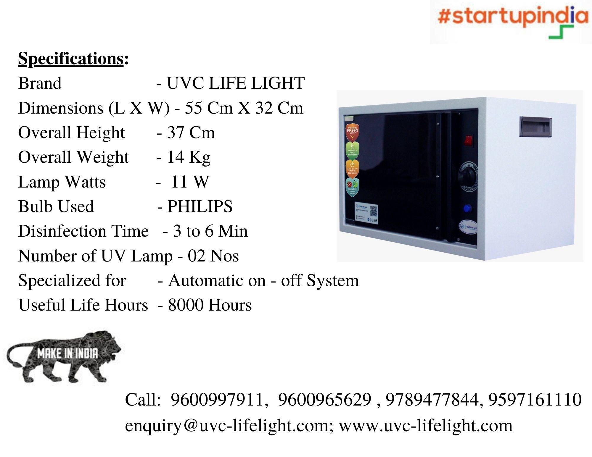 White & Black Uv Chamber ( 30l)