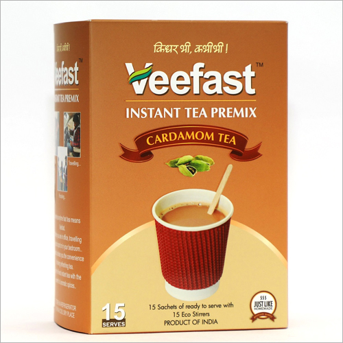 Aromatic Cardamom Tea With 15 Sachets Of Tea Premix And 15 Stirrers To Mix