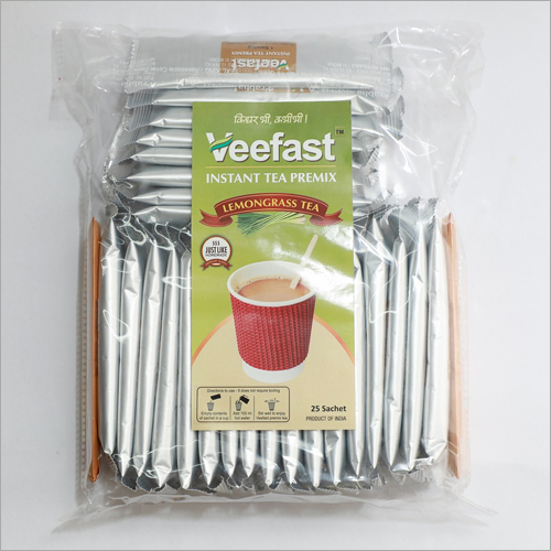 Lemon Grass Tea With 25 Sachets Of Tea Premix And 26 Stirrers To Mix