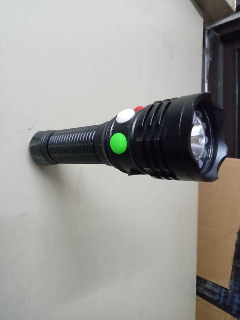 Rechargeable Tri Colour Torch - Body Material: Plastic