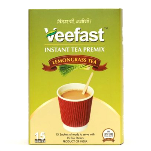 Lemon Grass Tea With 15 Sachets Of Tea Premix And 15 Stirrers To Mix