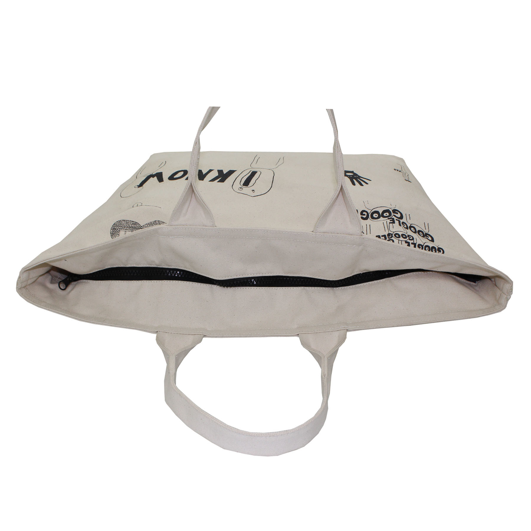 20 Oz Natural Canvas Shopping Bag With Zip Closure Capacity: 5 Kgs Kg/day