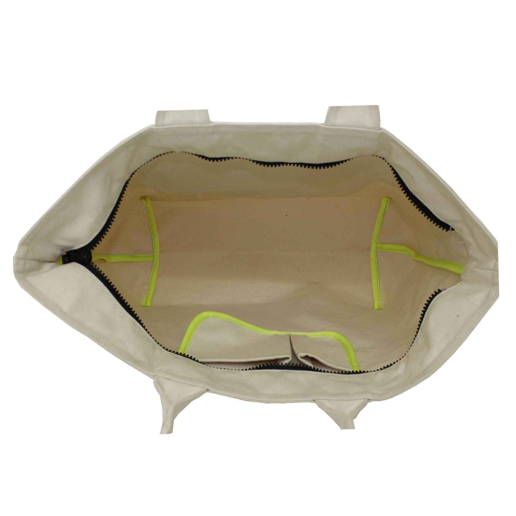 20 Oz Natural Canvas Shopping Bag With Zip Closure Capacity: 5 Kgs Kg/day