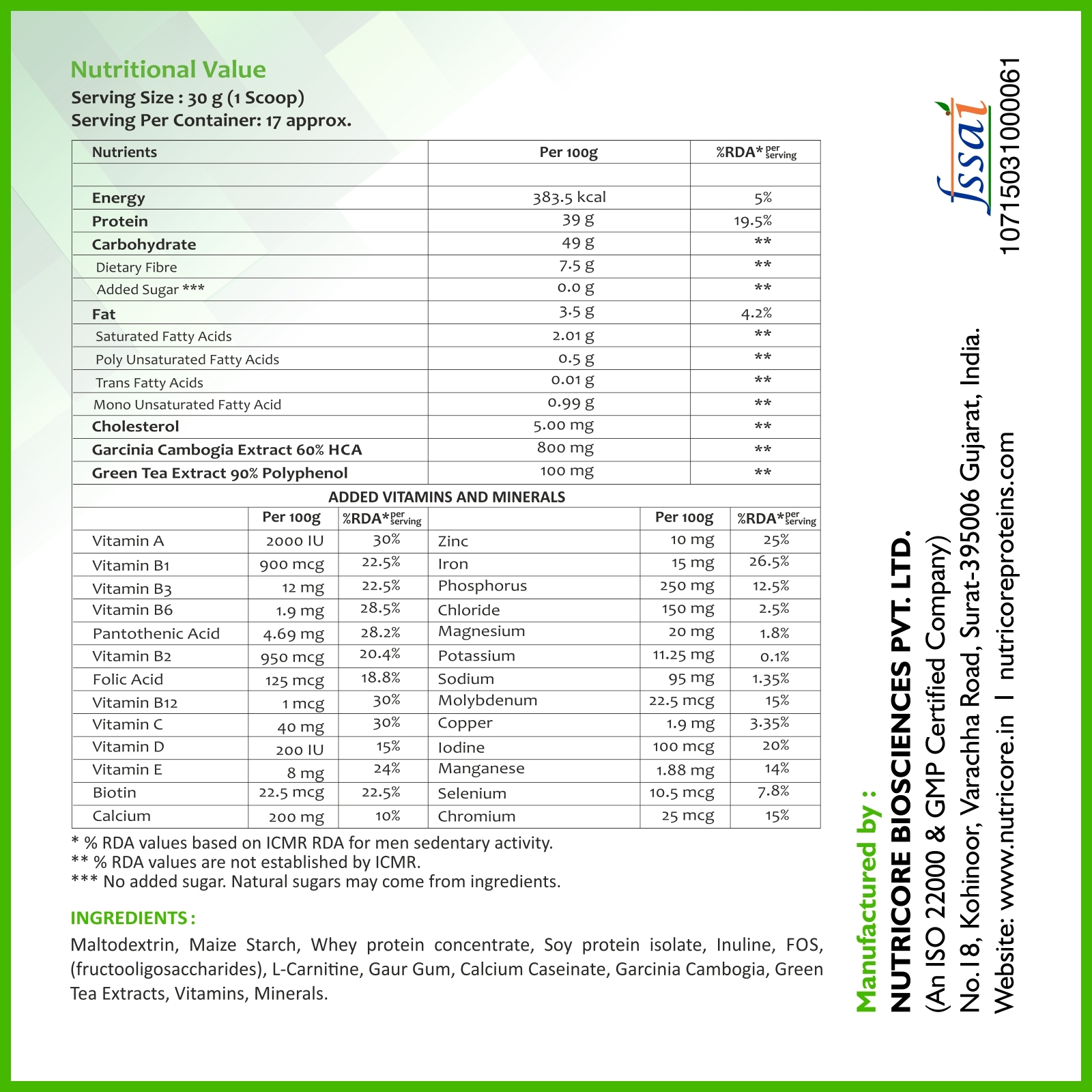 Weight Loss Powder Age Group: 18 Above