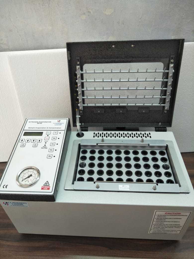 Nitrogen Concentrator - Stainless Steel, Table Top Model For 50 Samples Up To 30ml | Microprocessor Controlled, Adjustable Temperature And Timer, High-temperature Safety Features, Lcd Display